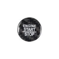 、‘】【’ Carbon Fiber Car Engine Start Stop Button Cover Sticker For Dodge Challenger Srt Sticker Car Styling