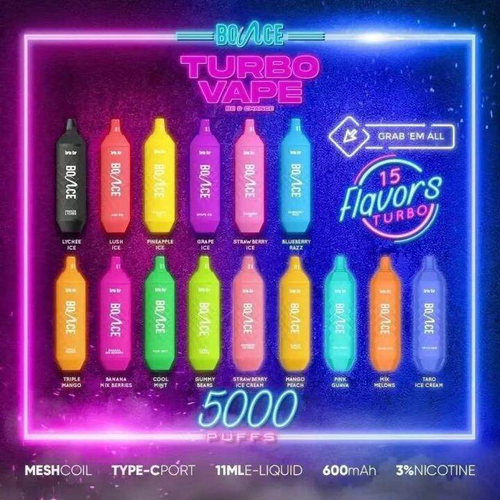 qdfiwr0 Bounce Turbo Bar BAR PRO 5000 PUFFS Lazada PH