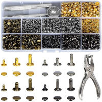 480ชิ้นโลหะหมวกคู่ Rivets DIY กระดุมหมุดกลมสำหรับกระเป๋าหนังเข็มขัดเสื้อผ้าเสื้อผ้ารองเท้าสัตว์เลี้ยงปกพังก์อุปกรณ์เสริม