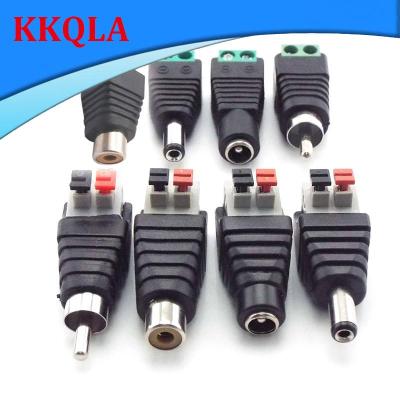 QKKQLA DC Female Male RCA Connector Adapter plug 2.1x5.5mm DC Jack Power Audio cable For RGB LED Strip Light CCTV