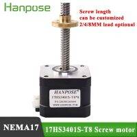 Stepper motor Nema17 17HS3401S-T8 310mm Screw Rod Linear Z-Motor with Trapezoidal Lead Srew for Various instrument accessories