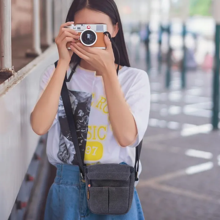 Fusitu Canvas Mirrorless System Camera Bag Shoulder Camera Bag For