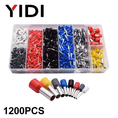 1200pcs Tubular Cold Pressed Terminal Insulated Crimping Wire Ferrules Cable Splice Connector Electrical Kit Crimper Pliers Tool Electrical Connectors