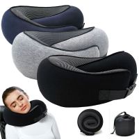 Massage Neck Pillow Travel Pillow U-Shaped Memory Cotton Neck Pillows Sleeping Airplane Pillow Cervical Healthcare For Plane