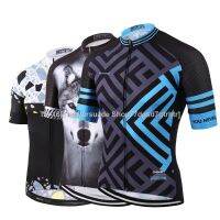 ∈№♠ TOP SELL Bike clothes Cycling Jersey Short Sleeve Blue Comfortable Bike Sportswear Unisex Personalized Cycling Shirts Uniforms With Reflective Stripe