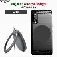 15W Qi Magnético Carregador Sem Fio Para Lg V50กำมะหยี่ V60 V40 Thinq 5G Rápido Suporte De Carregsem Fio Etiqueta Magnética Presentie Caso 2023สินค้าใหม่