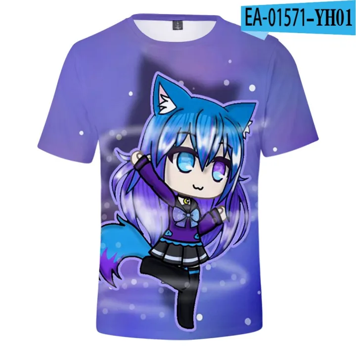 Game Gacha Life Tee Loose Casual Men Women Tshirt Boys/girls Short ...