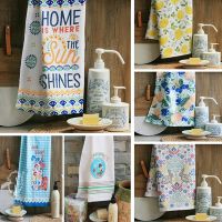 1Pc 70X45cm 65X40cm Cotton Tea Towel, American Country Towel, Kitchen Decorative Towel, Soft Water Absorption, Household