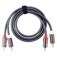 Rexlis 2 Rca to 2 Rca Male to Male Hifi Audio Cable Ofc Av Speaker Wire for Tv Dvd Amplifier Subwoofer Soundbar