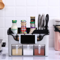 Kitchen Spice Box Storage Rack Wall-Mounted Seasoning Rack Home Seasoning Can Bottle &amp; Can Seasoning Storage Box