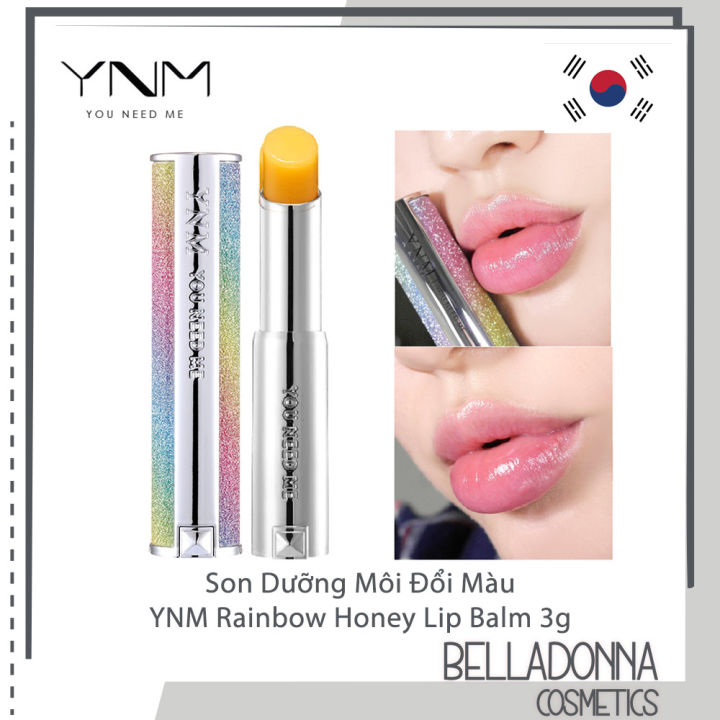 [hcm] Son Dưỡng Môi Đổi Màu Ynm Rainbow Honey Lip Balm 3g Lazada Vn