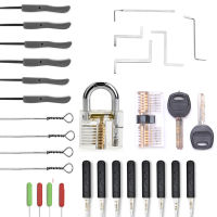 Locksmith Hand Tools with Practice Padlock Pick Set Tension Wrench Broken Key Removal Tool Combination Lock Hardware