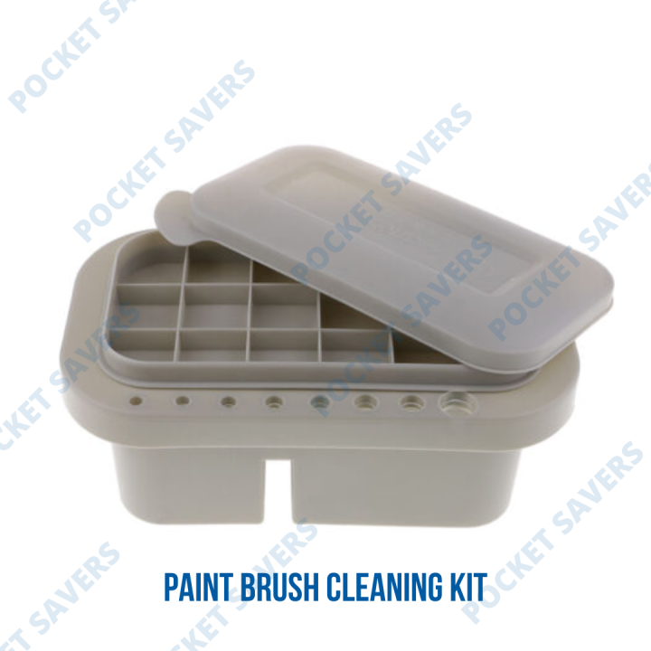 Paint Brush Cleaning Kit Bucket Washer (18Well Palette And 16 Brush