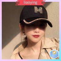 LIAOYING สแน็ปแบ็ค หมวกเบสบอลพลอยเทียม กีฬานอกสถานที่ ฮิปฮอป ตัวอักษร D M casquette ปรับได้ปรับได้ หมวกกันแดดหมวก ชายหญิง