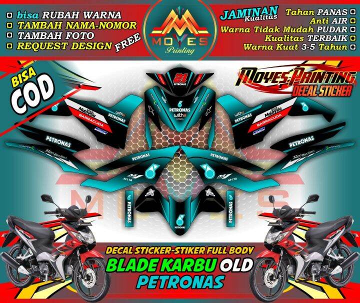 ⭐⭐⭐⭐⭐🙏decal blade lama stiker decal motor blade lama stiker motor blade karbu stiker motor honda
