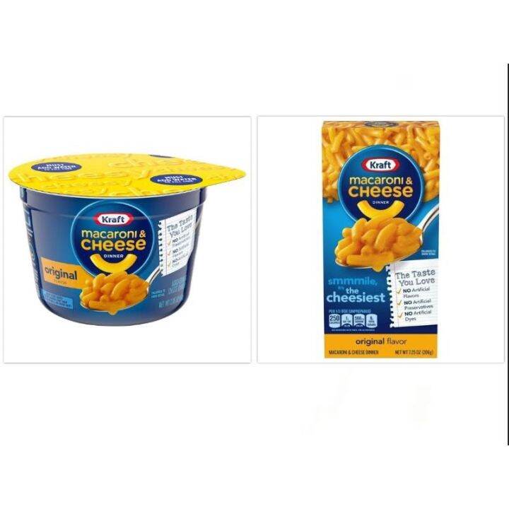 Kraft Macaroni Cheese Dinner Original Flavor Box Easy Use Cup Travel