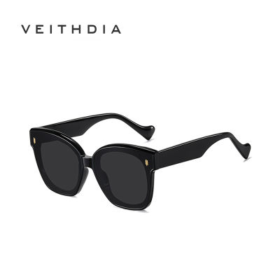 VEITHDIA TR90เฟรมขนาดใหญ่ Kacamata Hitam Anti-UV แว่นกันแดดโพลาไรซ์ใหม่ + วัสดุแผ่น BC9101แว่นกันแดดสำหรับทั้งชายและหญิง