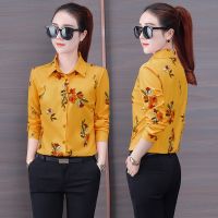 ●COSHOP● blouse women kemeja perempuan baju kurung casual floral shirt Korean fashion long sleeve top kemeja wanita