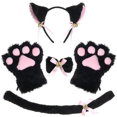 Japanese Girl Comic Cosplay Sexy Cat Suit Costumes Sexy Collar Anal Tail Role Playing Kitty Uniform Temptation Sexy Lingerie Set
