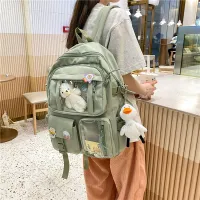 Cute Large-Capacity Backpack Waterproof Nylon School Bag Junior High School Student Backpack Laptop Backpack Travel School Bag
