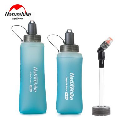 ☬ Naturehike Soft Flask 280ml 420ml Hydration Bladder Outdoor Foldable Molle Bike Running Water Bag Survival Hiking Water Bottle