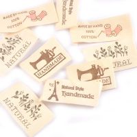 Beige Needlework Cotton Woven Labels For DIY Sewing Garment Fabric Bags Shoes Bags Handmade Clothing Tags Care 50pcs c2182 Stickers Labels