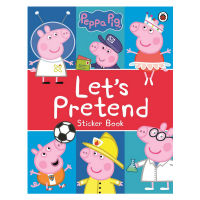 Original English picture book Peppa Pig piggy page Let s Pretend! Parent child interaction puzzle sticker enlightenment picture book