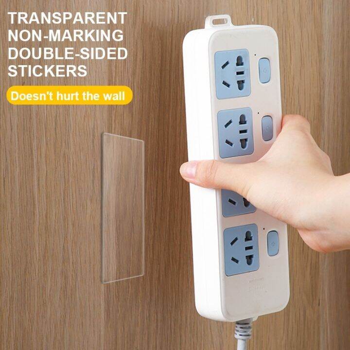 60pcs-box-reusable-transparent-double-sided-tape-adhesive-clear-pvc-tape-waterproof-non-marking-non-perforated-nano-wall-sticker