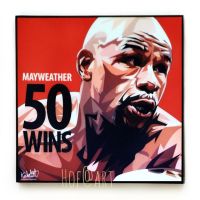 Floyd Mayweather Jr. #2 ฟลอยด์ เมย์เวทเธอร์ นักมวย Boxing รูปภาพ​ติด​ผนัง​ pop art​ พร้อมกรอบและที่แขวน กรอบรูป​​ นักกีฬา ของขวัญ​​ แต่งบ้าน