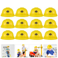 Teniron 12 Pcs Toddler Costume Tool Hat Kids Firefighter Hat Builder Hat Toy Toddler Child Engineering Vehicle