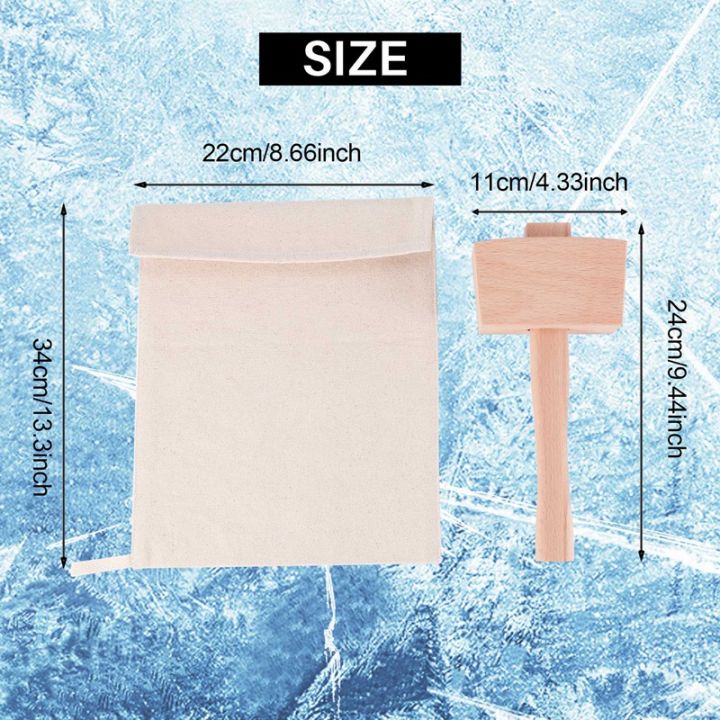 pack-of-2-lewis-bags-and-1-piece-ice-mallet-set-reusable-canvas-crushed-ice-bags-with-wooden-mallet-for-home-party-bar
