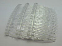 20 Clear Plastic Hair Clips Side Combs Pin Barrettes 70X40mm for Ladies