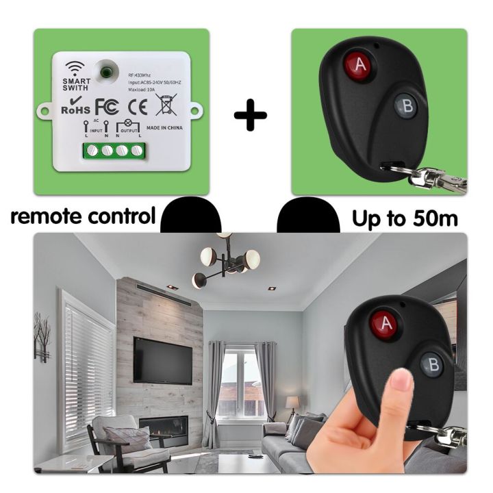 433mhz-rf-universal-remote-control-switch-ac-110-220v-10a-1ch-relay-receiver-and-2-button-transmitter-for-led-fan-home-appliance