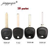 Jingyuqin 10pcs TOY43/TOY48/TOY47/VA2 ใบมีดรถ Transponder Key SHELL สำหรับ Toyota Fit Lexus ไม่มีชิป FOB เปลี่ยน-kjhkhjlk