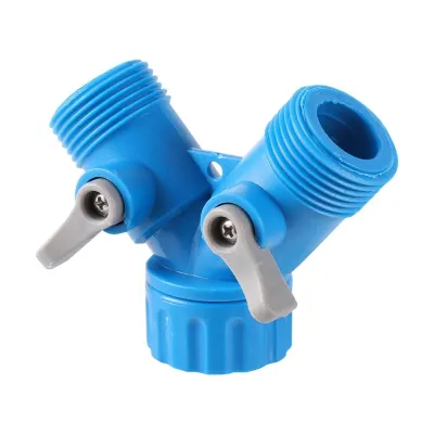2-Way Splitter Water Flow Plumbing Fittings Agriculture Greenhouse Water Cooling fittings Y Valve 3/4 Inch Male Thread 1 Pc