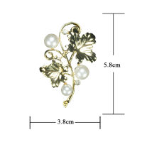 KC Gold Plated Flower Brooches Pins Fashion Women Scarf Pins Party Wedding Laple Pin Brooch Simple Design Luxury Style Jewelry