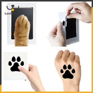Safe Non-toxic Baby Footprints Handprint No Touch Skin Inkless Ink Pads  Kits for 0-6 months Newborn Pet Dog Paw Prints Souvenir