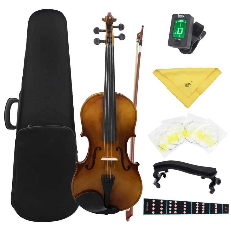 Size　Panel　With　Violin　Full　Lazada　AV-102　Violin　PH　Tuner　Astonvilla　Strings　Case　Rest　Bow　Shoulder　Basswood　Fiddle　Acoustic　4/4　Cloth