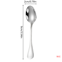 NIC ช้อนเครื่องปรุงอาหารสแตนเลสสตีล304ช้อนไอศครีมช้อนขนมหวานช้อนขนาดเล็ก9cm อุปกรณ์ครัวของขวัญ