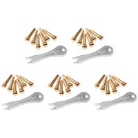 Guitar Bridge Pins 30Pcs Brass Endpin for Acoustic Guitar with Guitar Bridge Pin Puller