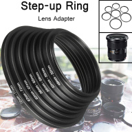 Ready 9pcs Metal Step Up Rings Aluminum Universal Lens Adapter Filter Set 37-49-52-55-58-62-67-72-77-82 mm 37mm-82mm for Camera Lens Adapter Filter Set Accessories thumbnail