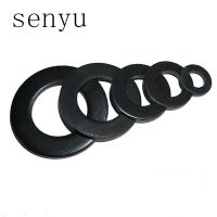 100pcs/lot M4 M5 M6 M8 M10 M12 M14 M16 8 Level Pad Black Carbon Steel Flat washer Ring Washer Plated Flat Spacer Gasket