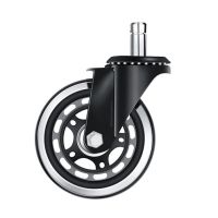 1PCS Office Chair Caster Wheels 2.5/3 Inch Swivel Rubber Caster Wheels Replacement Soft Safe Rollers Furniture Hardware