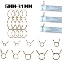 10Pcs Fuel Line Hose Water Pipe Air Tubing Spring Clips Clamps Assortment Kit - Size 5-31MM hose clamp clamps pocket hole clamp