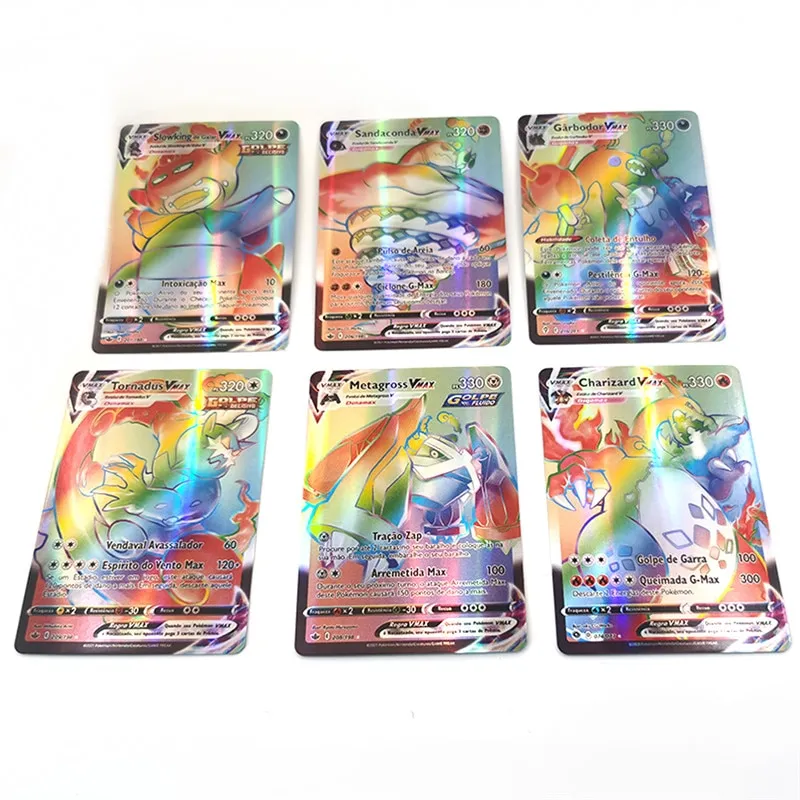 2022 New Portuguese Pokemon Cards Vmax Charizard Pikachu Carte Pokémon Game  Battle Carte Trading Shining Cards - AliExpress