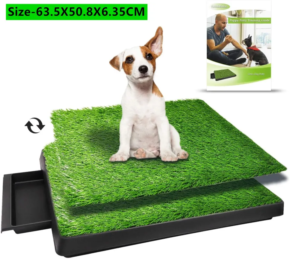 25 in. x 20 in. Puppy Pet Potty Training Pee Pad Mat Tray Artificial Grass