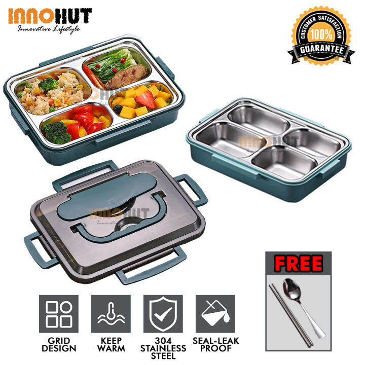 Innohut 304 Stainless Steel Thermal Insulated Lunch Box Containers With Compartments Lazada