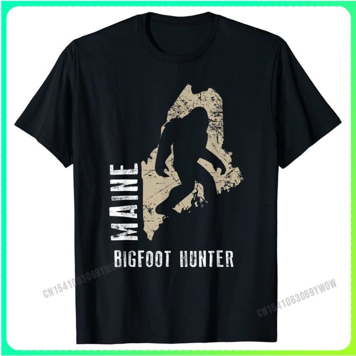 เสื้อยืดลําลอง-ผ้าฝ้าย-แขนสั้น-พิมพ์ลาย-maine-bigfoot-hunter-สําหรับผู้ชาย-58a7