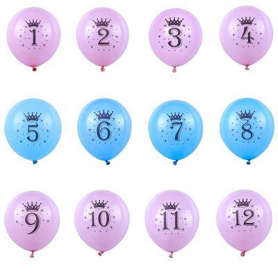 Lamontuo 1St ชิ้น/ล็อต2 3 4 5 7 8 9-15ปีลูกโป่งสุขสันต์วันเกิดสีฟ้าใสชมพูสำหรับเด็กผู้ชายงานเลี้ยงวันเกิดของเด็กหญิงตกแต่งครบรอบ10ปี