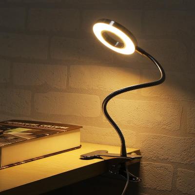 LED Desk Lamp with Clamp Dimmable Reading Light Eye-Care USB Table Lamp LED Bedside Lamp Baby Night Light Clip